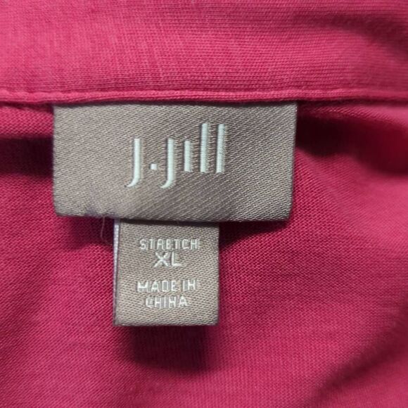 J. Jill pink button up cotton & modal shirt size XL Long Line Soft Long Sleeve - Picture 8 of 12